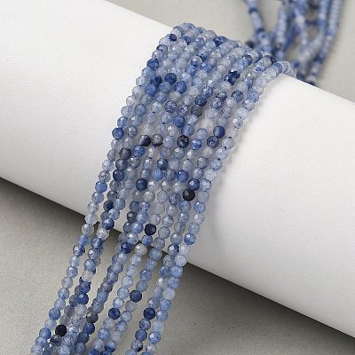 Natural Blue Aventurine Beads Strands G-M449-B01-2mm-1