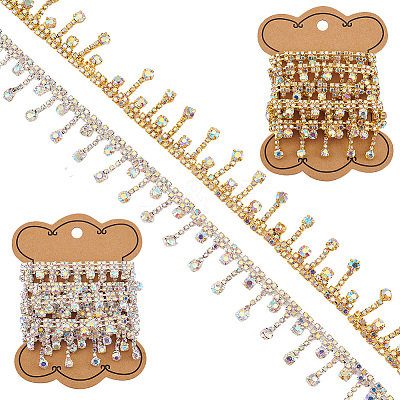 2 Yards 2 Colors Tassel Rhinestone Cup Chains CH-WR0001-01-1