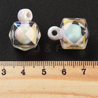 UV Plating Opaque Acrylic Pendants OACR-S142-03C-1