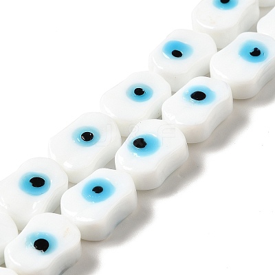 Handmade Evil Eye Lampwork Beads Strands LAMP-G154-02I-1