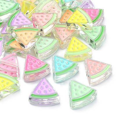 35Pcs 7 Colors Resin Enamel Beads RESI-CJ0002-15-1