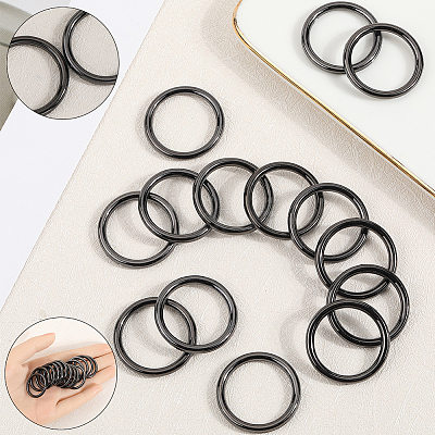 20Pcs Zinc Alloy Closed Jump Rings FIND-SP0002-78-1
