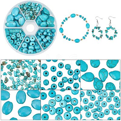 Dyed Synthetic Turquoise Beads G-AR0004-32-1