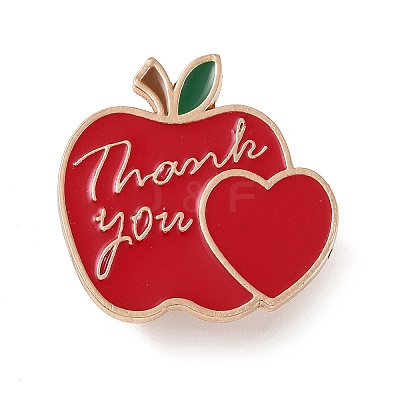 Teacher's Day Theme Rack Plating Light Gold Alloy Brooches JEWB-Z016-01KCG-04-1