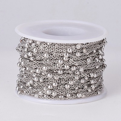 Tarnish Resistant 304 Stainless Steel Cable Chains CHS-E018-08P-1