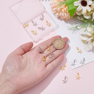 16Pcs 2 Colors Brass Charms KK-ME0002-11-1