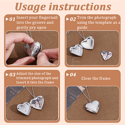 12Pcs 2 Styles Stainless Steel Round Locket Pendants STAS-GA0002-05-1