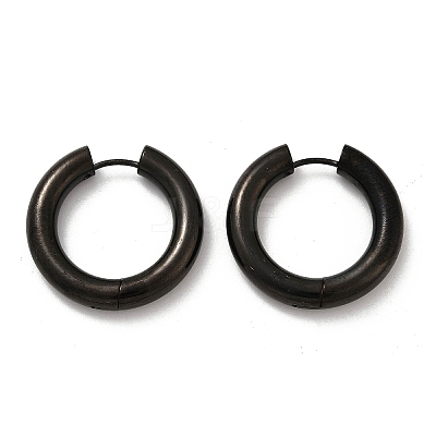 202 Stainless Steel Polishing Hoop Earrings EJEW-M106-02EB-06-1