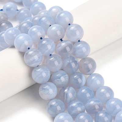 Natural Blue Lace Agate Beads Strands G-L634-B02-10mm-1