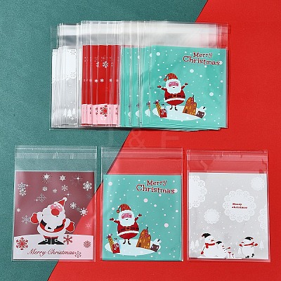 3 Bags 3 Styles Rectangle OPP Cellophane Bags for Christmas OPC-FS0001-01B-1
