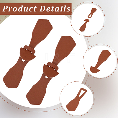8Pcs 1-Hole PU Leather Buttons FIND-GF0008-82B-1