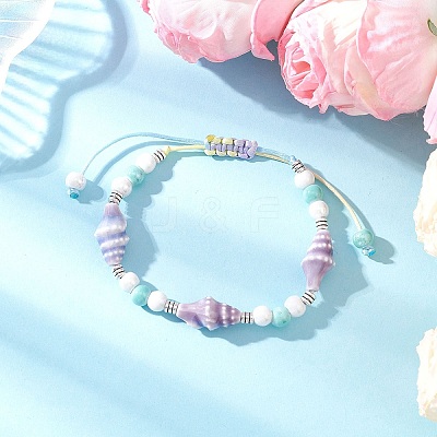Handmade Porcelain Beaded Bracelets BJEW-JB12473-02-1