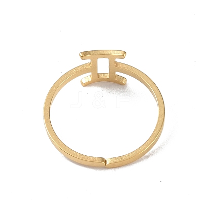 Real 18K Gold Plated 304 Stainless Steel Adjustable Finger Ring RJEW-L115-01G-06-1