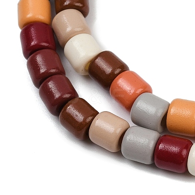 Baking Paint Glass Beads Strands LAMP-S070-06B-1