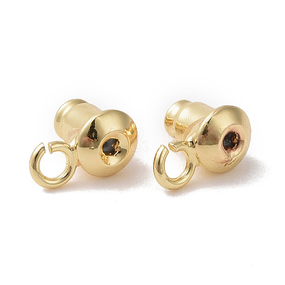 Rack Plating Brass Ear Nuts KK-C236-01B-1