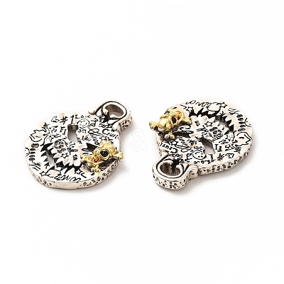 Rack Plating Brass Micro Pave Cubic Zirconia Pendants KK-K165-24-1