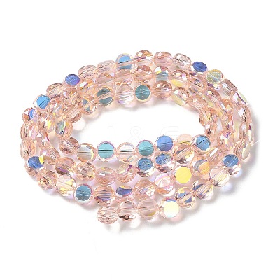 Transparent Electroplate Glass Beads Strands GLAA-Q099-D01-M02-1