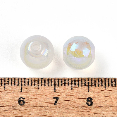 Electroplate Pearlized Glass Pearl Beads EGLA-T021-14C-10-1