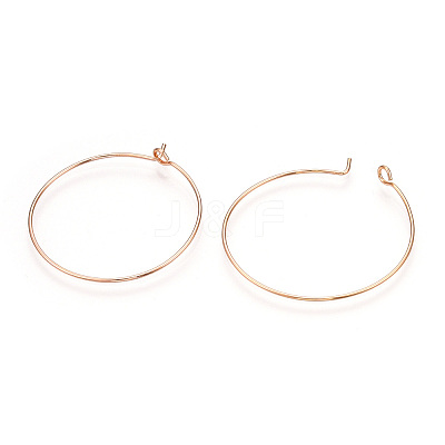 Long-Lasting Plated Brass Hoop Earrings Findings KK-K204-179LG-NF-1
