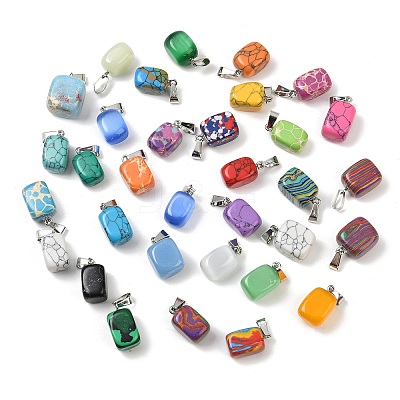 Natural & Synthetic Mixed Stone Pendants G-D349-01-1