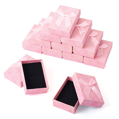 Rectangle Paper Jewelry Set Storage Gift Boxes with Bowknot CON-TAC0014-12E-1