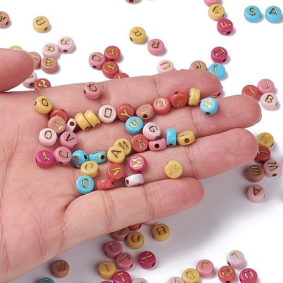Opaque Mixed Color Acrylic Beads MACR-Q242-011A-1