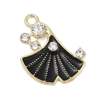 Alloy Enamel Pendants with Rhinestone FIND-Z070-07G-01-1