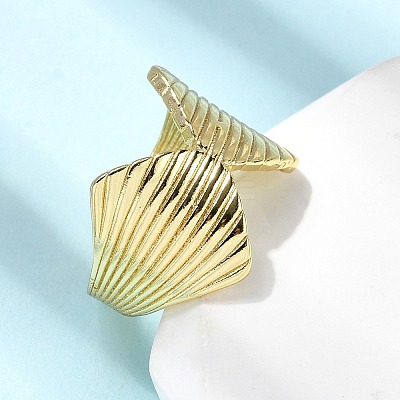 Brass Cuff Rings for Women RJEW-H262-06F-G-1