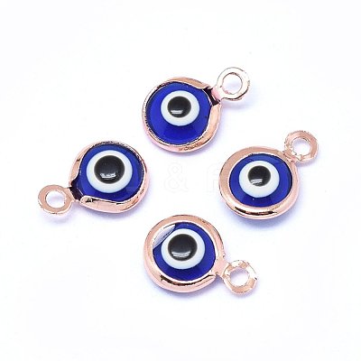 Handmade Evil Eye Lampwork Charms KK-F764-13RG-04-1