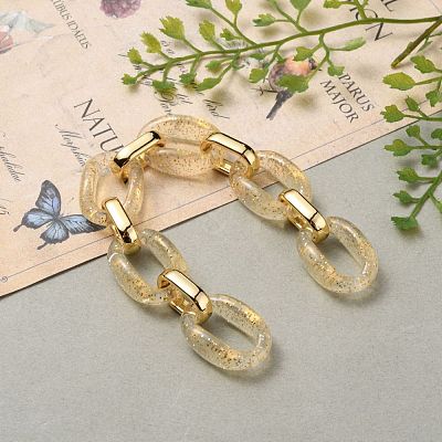 Handmade Transparent Acrylic & CCB Plastic Cable Chains AJEW-JB00829-1