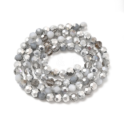 Electroplate Glass Beads Strands EGLA-P048-B05-1