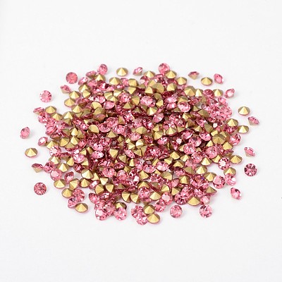 Back Plated Grade A Diamond Glass Pointed Rhinestone RGLA-SS8-024-1