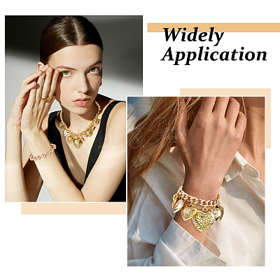 CCB Plastic Graduated Heart Pendant Aluminum Twisted Chain Necklaces & Brass Charm Bracelets & Round Beaded Bracelets Sets for Women SJEW-DC0001-02-1