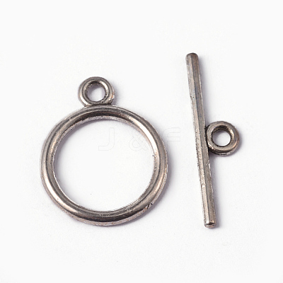 Tibetan Style Toggle Clasps TIBEP-A12208-S-FF-1