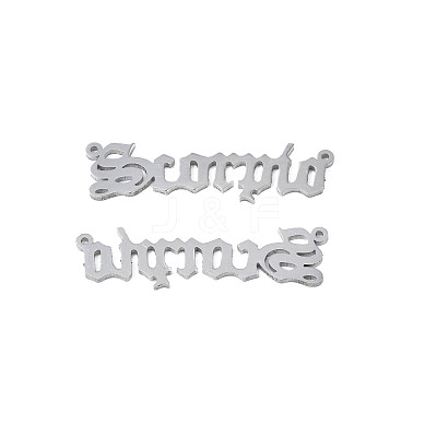 Non-Tarnish 304 Stainless Steel Connector Charms STAS-N095-136H-1