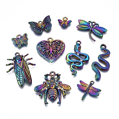 Rainbow Color Alloy Pendants PALLOY-S180-187-NR-1
