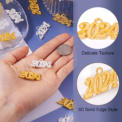 60Pcs 2 Colors Alloy Pendants FIND-TA0004-34-1