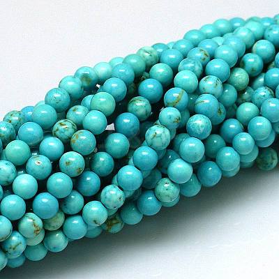 Natural Magnesite Beads Strands TURQ-G103-8mm-01-1