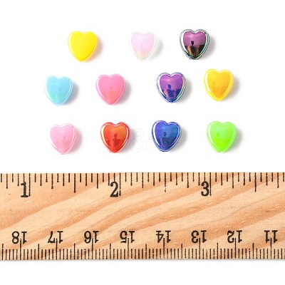 200Pcs 2 Colors ABS Plastic Beads KY-FS0001-42B-1