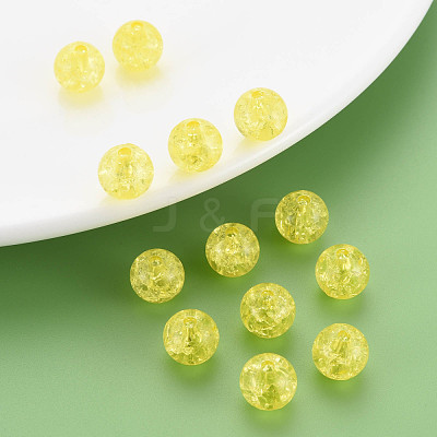 Transparent Crackle Acrylic Beads MACR-S373-66C-N16-1