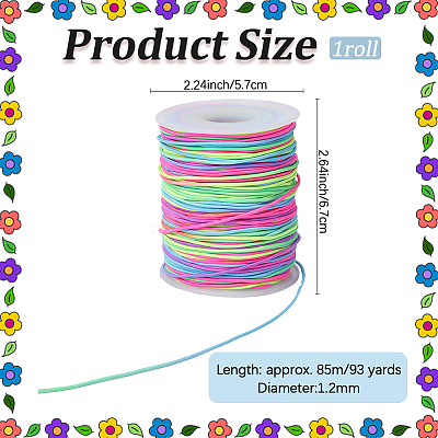 Segment Dyed Round Polyester Elastic Cord OCOR-WH20018-35D-1