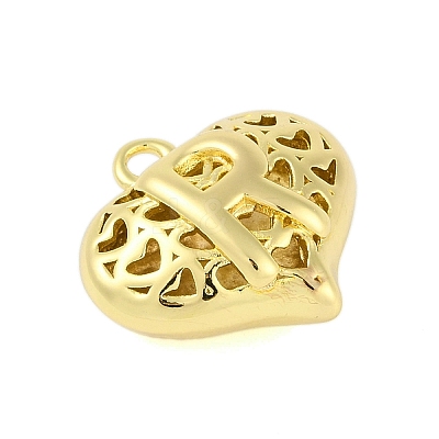 Hollow Brass Pendants for Valentine's Day KK-M289-03R-G-1