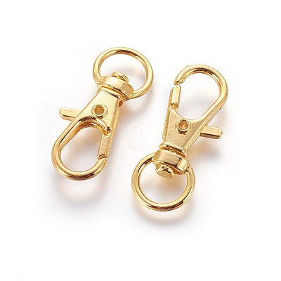 Alloy Swivel Lobster Claw Clasps X-IFIN-E548Y-G-1