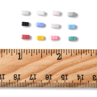 100Pcs 12 Styles 2-Hole Glass Seed Beads SEED-FS0001-43-1