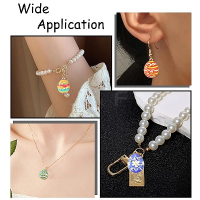 40Pcs 20 Styles Printed Alloy Pendants FIND-CJ0011-18-1