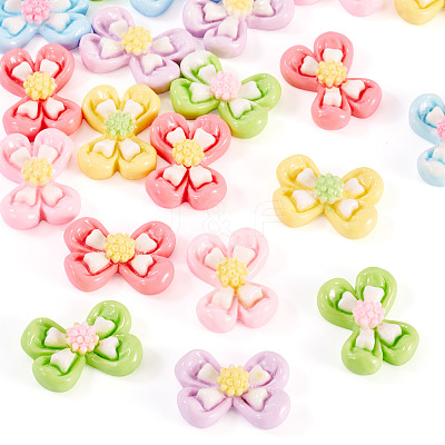 20Pcs Opaque Resin Cabochons CRES-TA0001-58-1