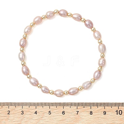 Natural Cultured Freshwater Pearl Beads Stretch Bracelets for Women BJEW-JB13540-1