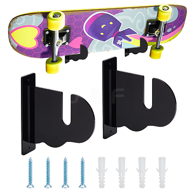 Acrylic Wall Skateboarding Display Hanger Racks ODIS-WH0061-78-1