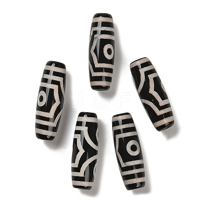 Tibetan Style dZi Beads TDZI-R002-02E-1