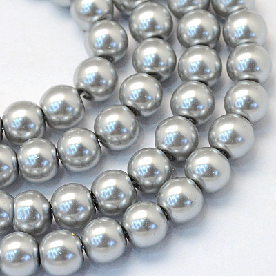 Baking Paint Glass Pearl Bead Strands X-HY-Q003-3mm-34-1